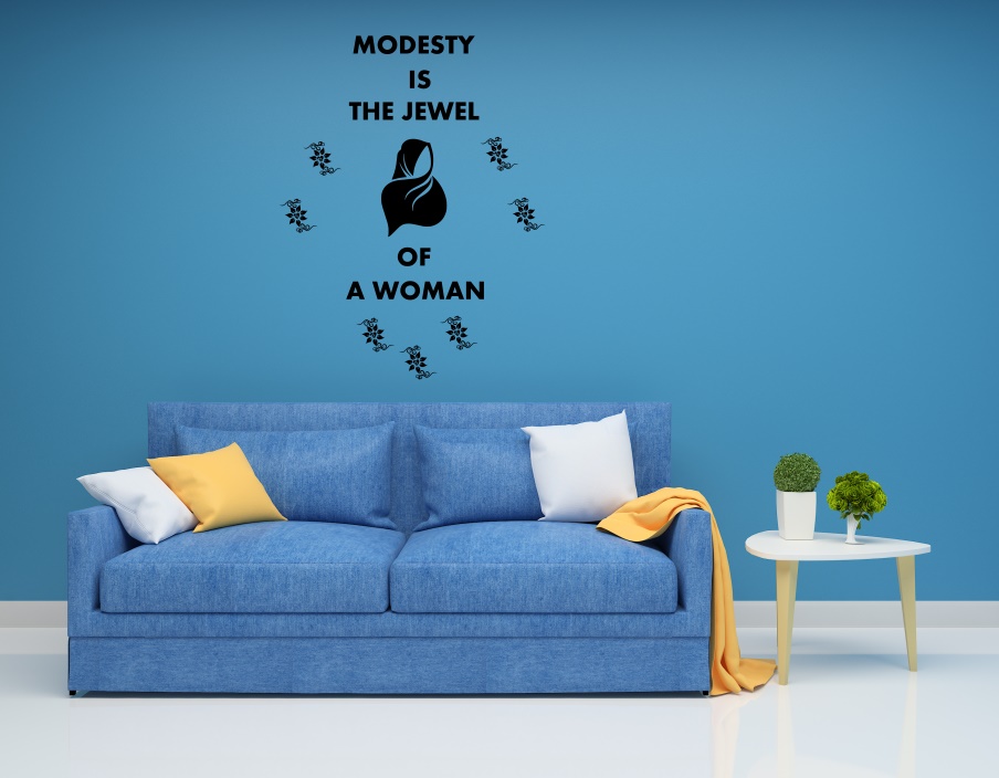 Modesty is the Jewel of a Woman - Muslims Wall Decal